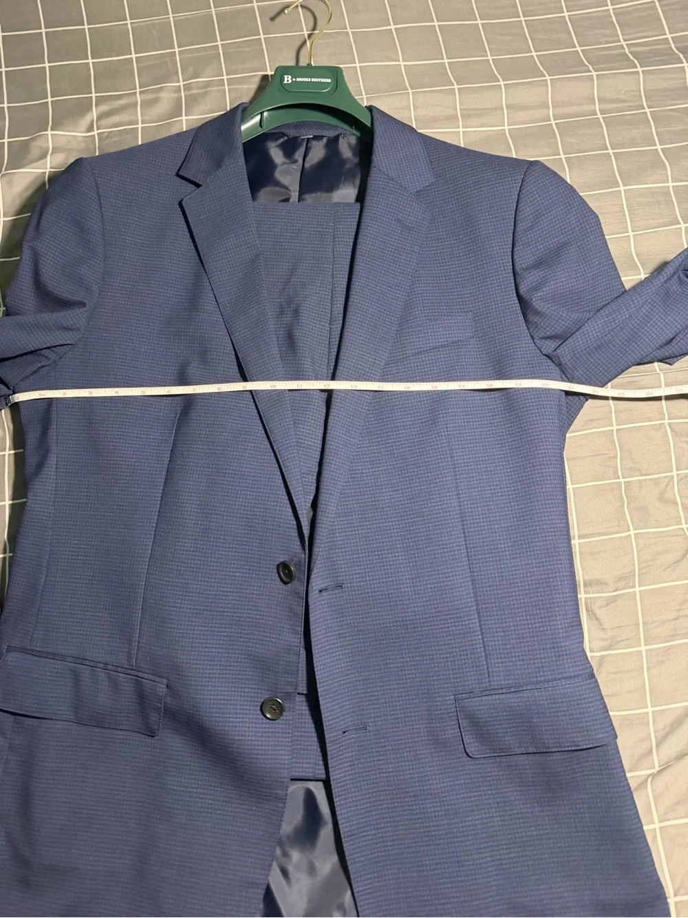 Bonobos Jetsetter 2 Piece 44L 36x30 Navy Micro Check Suit